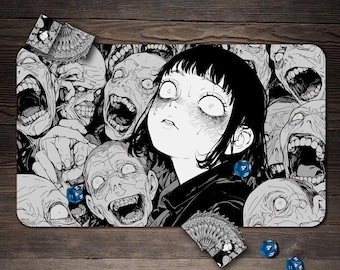 MTG プレイマット、イラスト猫カスタムプレイマット、ゾーン付き TCG