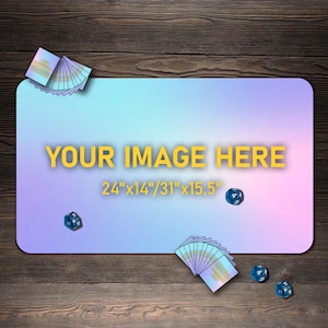 Custom TCG Playmat 24&quot;X14&quot;, Optional Game Zones, Personalized Play Mat, Custom Card Game Mat With Zones, MTG Gift, Tabletop Accessories