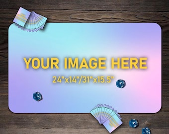 Custom TCG Playmat 24&quot;X14&quot;, Optional Game Zones, Personalized Play Mat, Custom Card Game Mat With Zones, MTG Gift, Tabletop Accessories