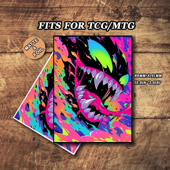 Mtg Sleeves Matte, Slime Monster Card Sleeves, Standard Size, Foil/holo -  Etsy