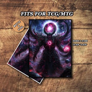 Mtg Kartenhüllen, Mtg Kartenhüllen matt, Abyss Demons Kartenhüllen, hochwertige und detaillierte magische Kartenhülle, Kunstkartenhüllen