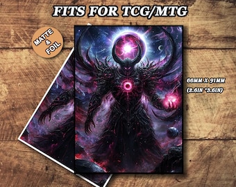 Fundas para cartas de Mtg, fundas artísticas de Abyss Demons, mate o metalizadas, regalo para gamers