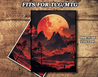 Fundas personalizadas para cartas, MTG y TCG, fundas con arte completo, fundas Red Moon, fundas duraderas y de alta definición, opción foil