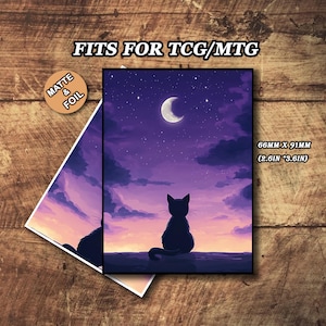 Mtg-hoezen mat, Mtg-kaarthoezen, Moonlight Cat-kaarthoezen, topkwaliteit en gedetailleerde magische kaarthoezen, kunstkaarthoezen