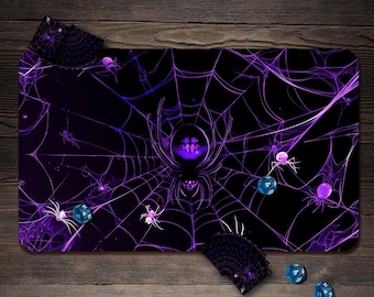 MTG Playmat, Spider Curse Custom Play Mat, TCG Playmat with Zones - 24"x14"