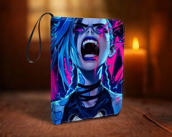 Riftbound Binder, Neon Psycho Theme, 4/9 Pocket, PU Leather