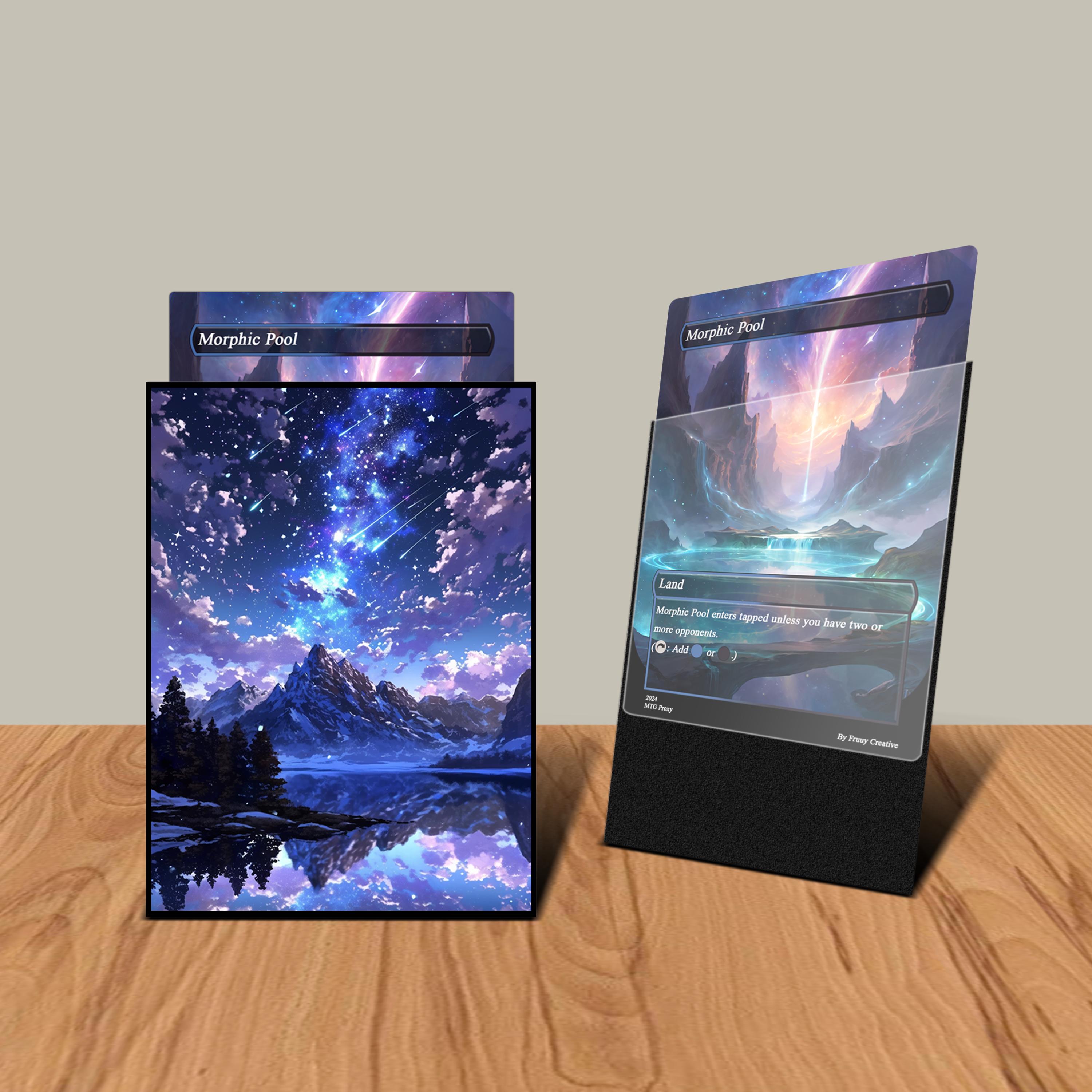 MTGカードスリーブ - 星空テーマ、スタンダード＆日本サイズ、ホイル
