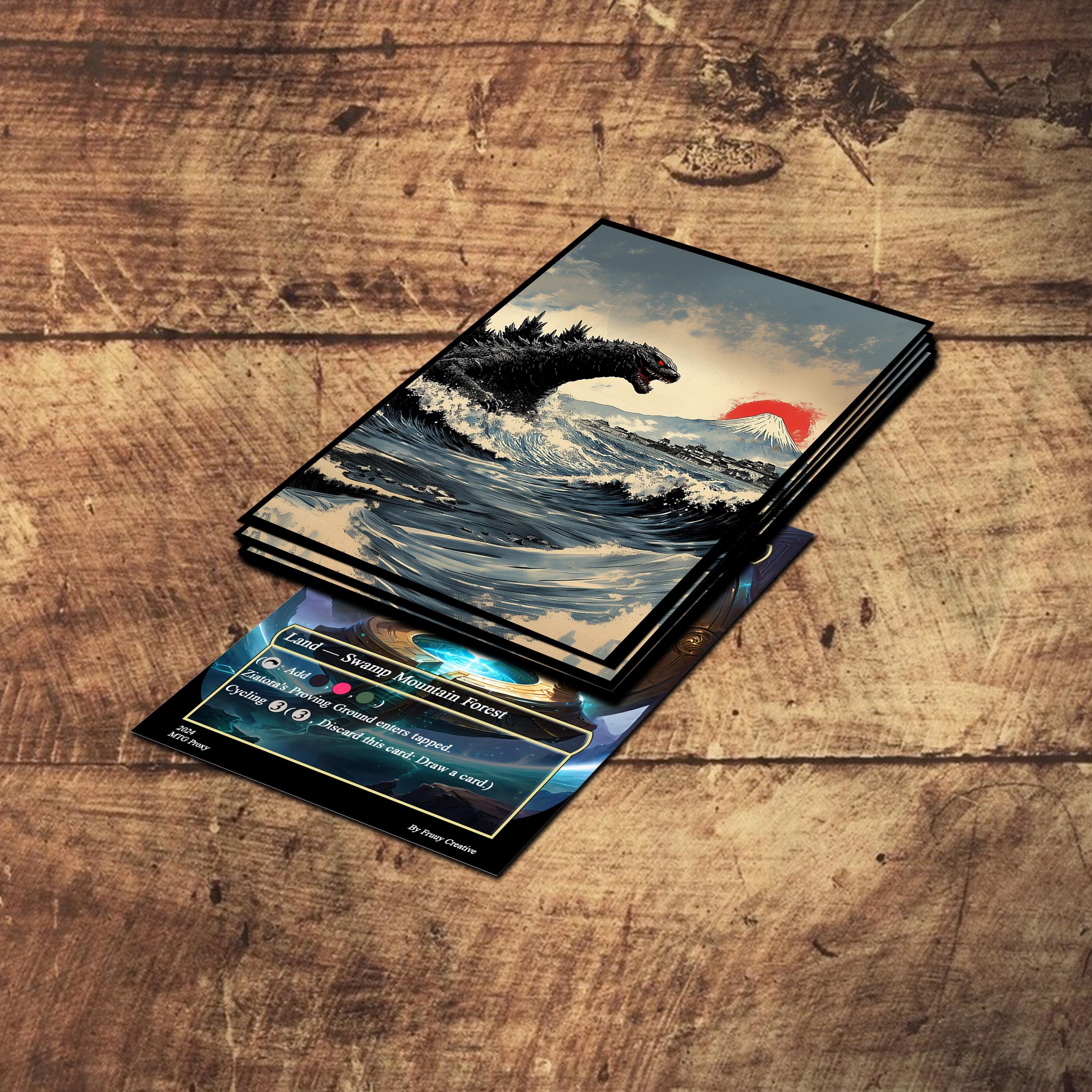 MTG カードスリーブ - ゴジラインスピレーションテーマ、標準サイズと