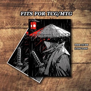 Mtg Sleeves, matte Kartenhüllen Midnight Ronin Theme, hochwertige und detaillierte Kunstkartenhüllen, magische Kartenhülle