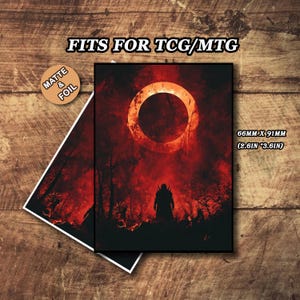 Mtg Matt Kartenhüllen, Crimson Curse Thema Kartenhüllen, hochwertige und detaillierte Mtg Hüllen, magische Kartenhülle