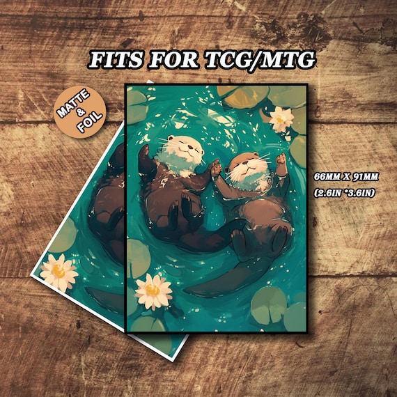 mtg スリーブ MTGスリーブ、プレイフルオッターズカードスリーブ、マットまたは