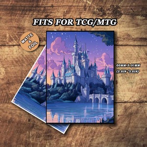 Mtg Sleeves, Lorcana Card Sleeve, Anime Castle Card Sleeves, Top Quality and Detailed Custom Art Sleeves, Magic Card Sleeve