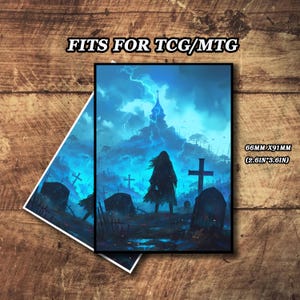 Pochettes pour cartes Mtg, pochettes pour cartes TCG, pochettes pour cartes sur le thème du cimetière fantôme, pochettes pour jeux de cartes, pochettes pour cartes Magic, cadeaux pour gamers