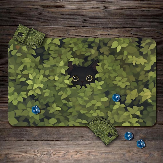 2020 ステッチ加工 猫 mtg プレイマット Funny MTG Playmat: Cat Slap