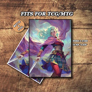 Mtg Card Sleeves, Mtg Sleeves Matte, Shadow Warrior Woman Card Sleeve, Custom Card Sleeves, Magic Card Sleeve, Gifts for Gamers