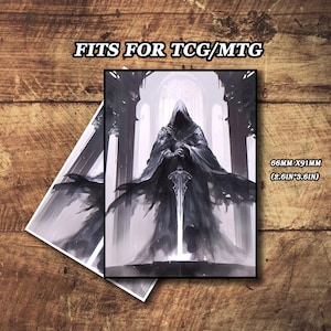 Mtg Sleeves, matte Kartenhüllen, verschleiertes Guardian-Thema, hochwertige und detaillierte Kartenhüllen, magische Kartenhülle