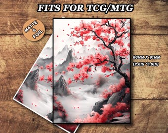 cherry blossom card sleeves MTG Card Sleeves Matte - Cherry Blossom Tree TCG Sleeves, Standard &  Japanese Size, Foil/holo