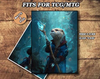 Mtg Sleeves Matte, Magic Otter Card Sleeves, Foil/Holo, Gamer Gift, TCG Standard Size Mtg Sleeves Matte, Magic Otter Card Sleeves, Foil/Holo, Gamer Gift, TCG Standard Size
