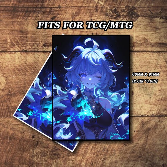 MTG Card Sleeves - Blue Flame Waifu Theme, Standard & Japanese Size, Foil  or Matte - Etsy New Zealand