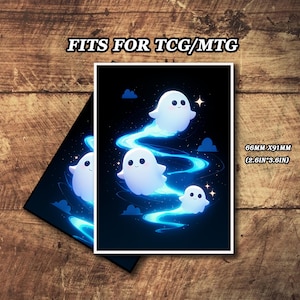 Mtg Card Sleeves, TCG Card Sleeve, Custom Art Card Sleeve, Fantasy Ghost Theme Card Sleeve, Card Game Sleeves, Magic Card Sleeve