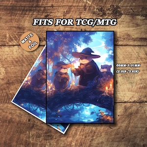 Pochettes pour cartes Mtg, pochettes pour cartes Mtg mates, pochettes pour cartes moine loutre, pochettes pour cartes magiques détaillées et de qualité supérieure, pochettes pour cartes artistiques