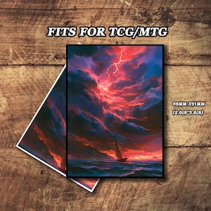 Pochettes pour cartes Mtg, pochettes pour cartes TCG, pochettes pour cartes thème Red Storm, pochettes pour jeux de cartes, pochettes pour cartes Magic, cadeaux pour gamers