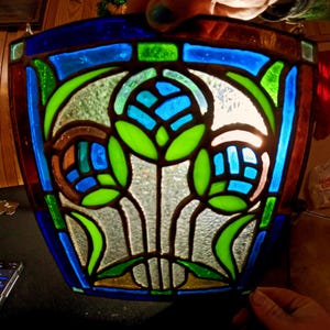 Art Nouveau Stained Glass panel