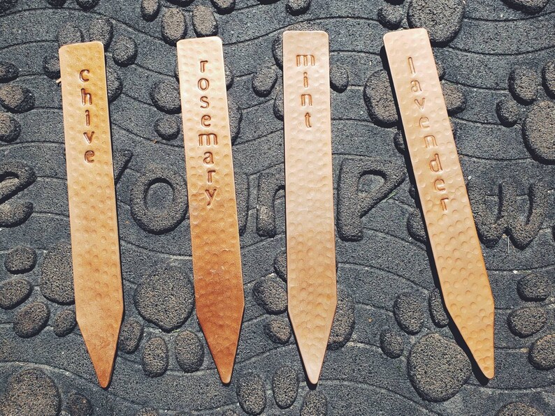 Copper Plant Stakes Herb Garden Yard Decoration