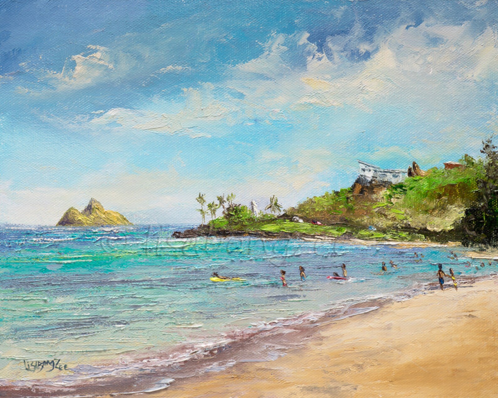 KAILUA BEACH Original 8x10 Oil Painting Art Mokulua Island Etsy
