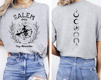 Salem 1692 T-shirt, Salem Massachusetts Shirt, Salem Broom Company T-shirt, Spooky Shirt for Her, Witch Shirt, Halloween Party Shirt