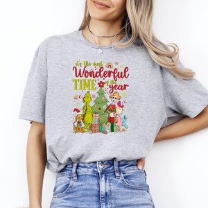 Grinch T-Shirt, Grinchmas Shirt, The Most Wonderful Time Of Year Grinch Shirt, Christmas Grinch Gift T-Shirt, Retro Grinch Christmas Shirt