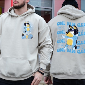 Bluey Cool Dad Club Hoodie, Bandit Cool Dad Club Hoodie, Bandit Heeler Sweatshirt, Dad Birthday Gift, Bluey Bandit Family Sweatshirt