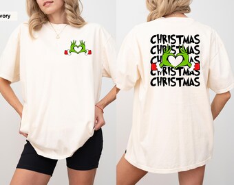 Comfort Colors® T-shirt, Christmas Tshirt, Comfort Colors Christmas Tshirt, Grinch Shirt, Grinch Christmas Shirt, Merry Christmas T-shirt