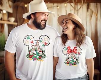 Custom Disney Christmas Shirt, Mickey Minnie Shirt, Disneyworld Shirt, Disney Gift Shirt, Disney Couple Shirt, Disney Family Matching Shirt