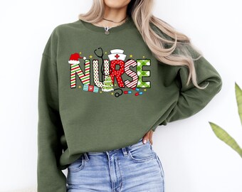 Christmas Nurse Sweatshirt, Christmas Nursing Sweashirt, Nurse Life Christmas Sweatshirt, Nurse Christmas Hoodie, Nurse Gifts