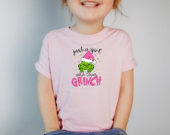 Baby Girl Christmas Shirt, Grinchmas Kids Tshirt, Toddler Tee, Kids Christmas Outfits,  Baby Christmas Tshirt, Toddler Tshirt, Grinch Shirt