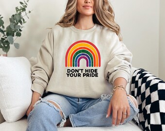 Rainbow Pride Sweatshirt, LGBTQ Pride Month Shirt