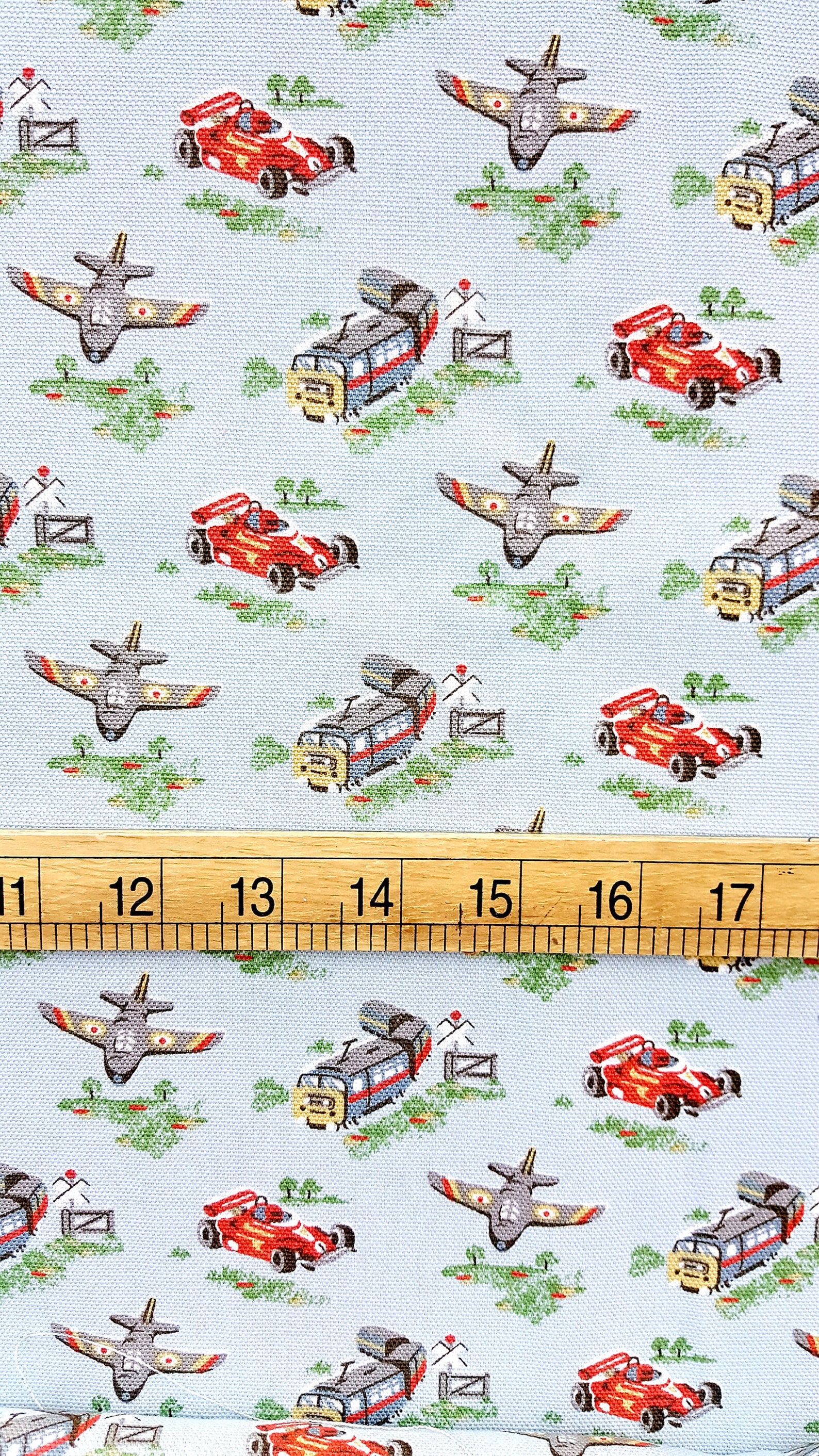 Cath Kidston Retro Plane Car Train Duck Cotton Fabric by the Etsy