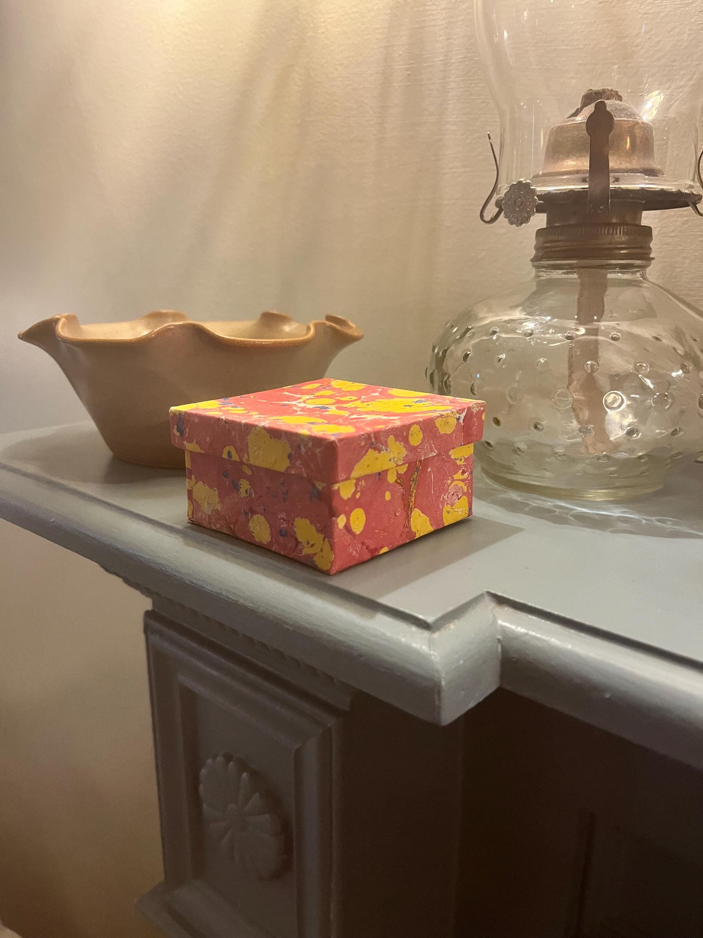Marbled Paper Historical Band Box - Etsy