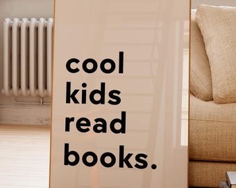 Lámina decorativa para habitación de niño, póster para rincón de lectura, decoración para dormitorio de adolescente, regalo para amantes de los libros, lámina tipográfica infantil para hijo.