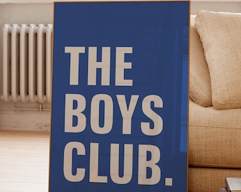 Póster decorativo azul marino para habitación de adolescentes, ideal para la sala de juegos, regalo para hijo.