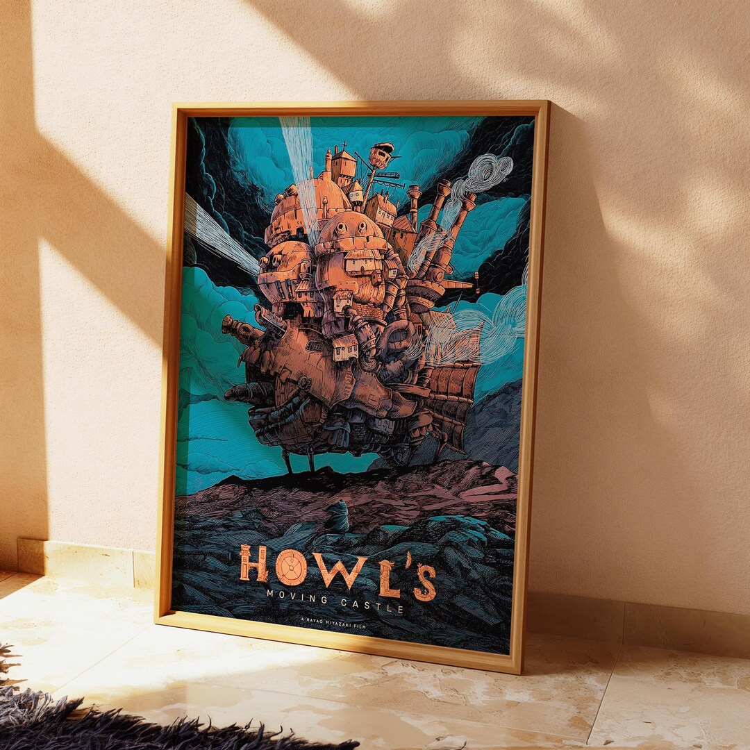 Howls Moving Castle Poster, Ghibli Studio Posters, Ghibli Howl's Moving ...