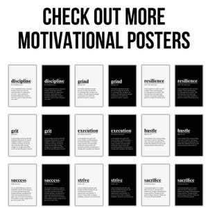 Impresión de arte mural motivacional de resiliencia, póster de decoración de oficina, obra de arte inspiradora para gimnasio, regalo con cita inspiradora para él o ella imagen 8