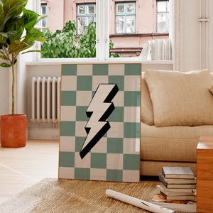 Lightning Bolt Print, Boy Room Wall Art, Teen Boy Room Decor,  Gift For Him, Kids Room Decor, Boys Bedroom Poster, Lightning Bolt Wall Art