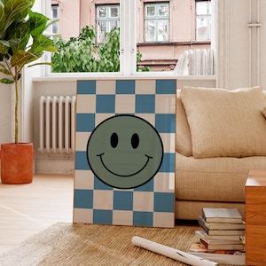 Smiley Face Print, Boy Room Wall Art, Teen Boy Room Decor,  Gift For Him, Kids Room Decor, Boys Bedroom Poster, Smiley Wall Art