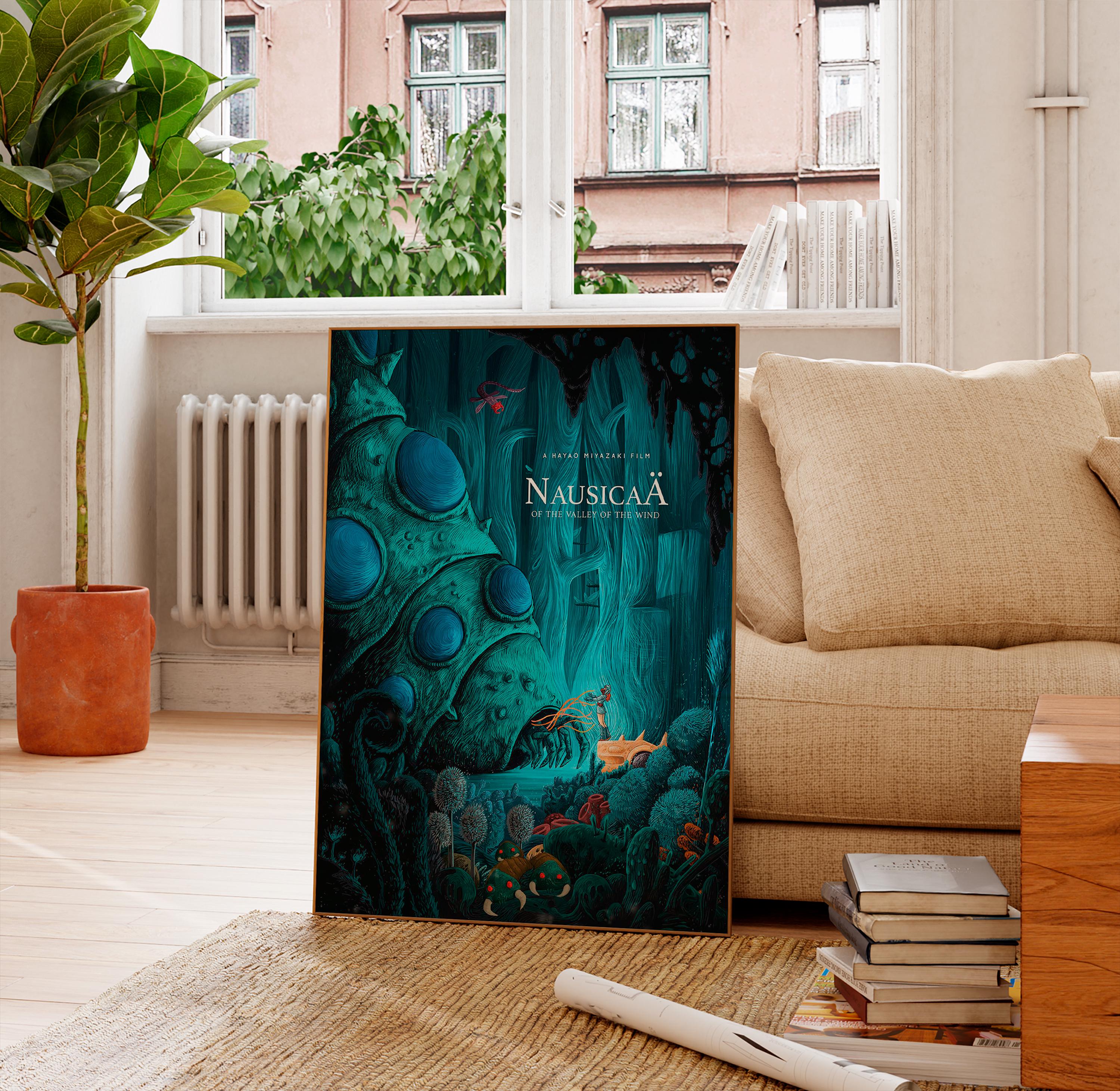 Nausicaa Valley Of The Wind Poster, Studio Ghibli Poster, Anime Ghibli Wall Art, Printable Nausicaa Poster, Room Decor, Gift for Anime Fan