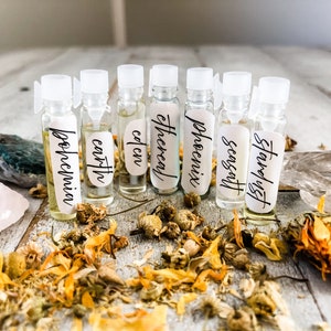 Natural Perfume Samples, Essential Oil Perfume Samples, 7 Sample Vials