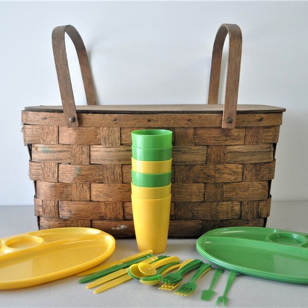 Wooden Picnic Basket - Etsy