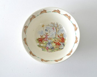 bol pour enfant vintage Bunnykins Royal Doulton, porcelaine anglaise, cadeau de Pâques, goûter pour enfants, bol de céréales pour enfants, bol lapin,