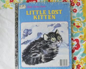 vintage A Little Golden Book LITTLE LOST KITTEN / cat lover book / kitten lover book / childrens kitten book / collectible childs book